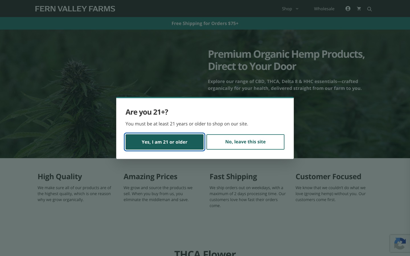 The current homepage